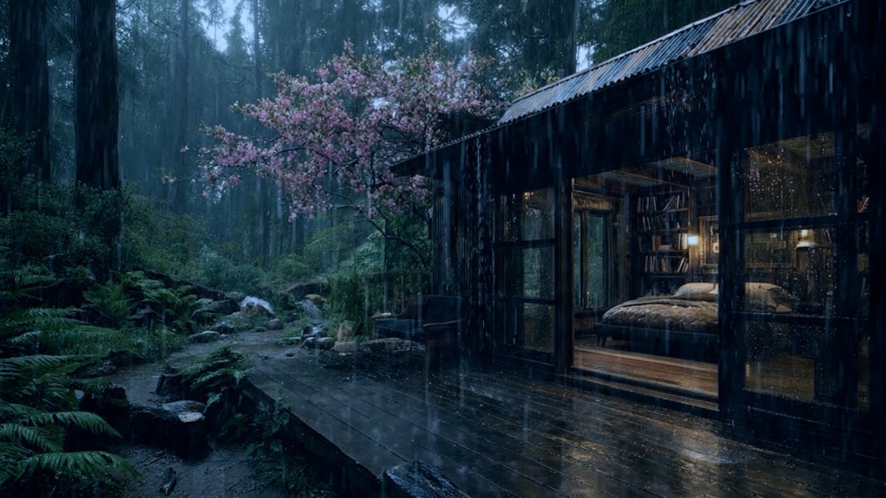Rain Sounds Cozy Cabin in the Woods 🌧️| For Deep Sleep, Overthinking, Insomnia & Stress Relief🌲