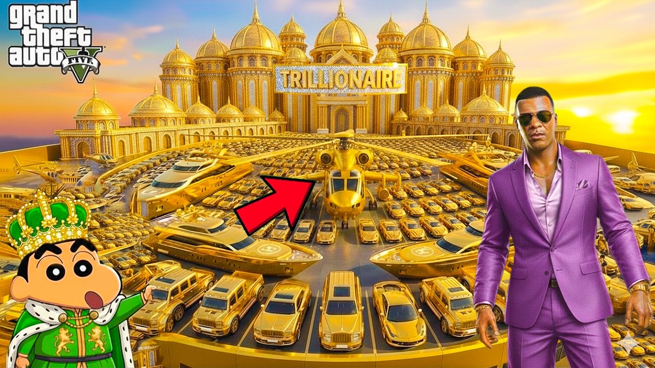 Franklin Or Shinchan Touch Anything Become Diamond Gold in GTA 5 l LEOgamerZ