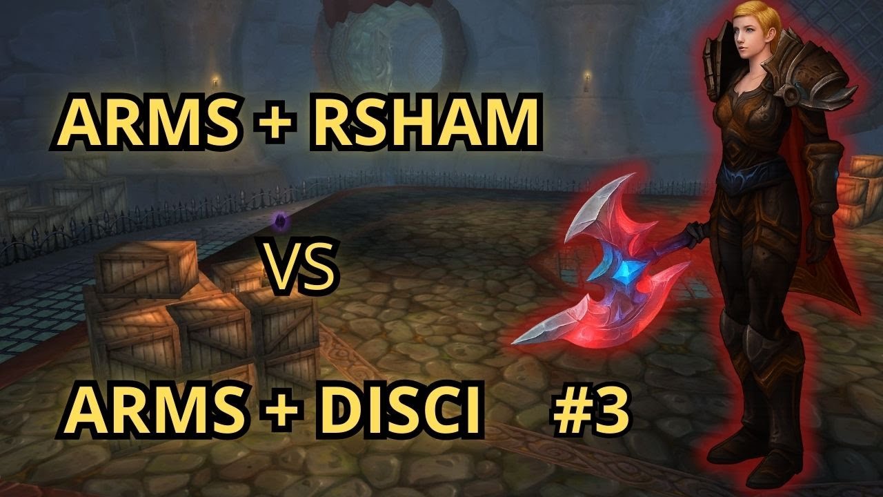 Arms + Rsham vs Arms + Disci Priest #3 2v2 | WotLK Warmane Lordaeron