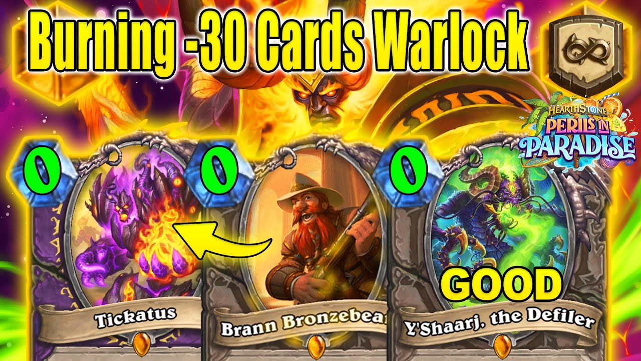 Burning -30 Cards in 1 Game With Control Warlock Deck At Perils in Paradise | Hearthstone