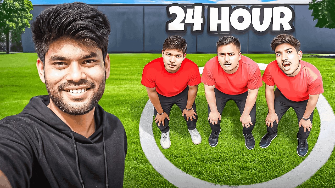 We Survived 24 Hours in a White Circle (3 Guys Challenge)