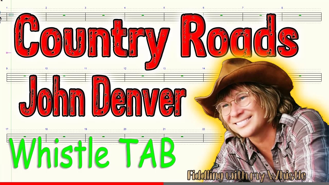 Take me home - Country Roads - John Denver - Tin Whistle - Play Along Tab Tutorial