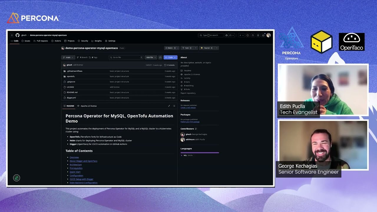 Обзор демонстрационного репозитория OpenTofu + OpenTaco (оператор Percona для MySQL)