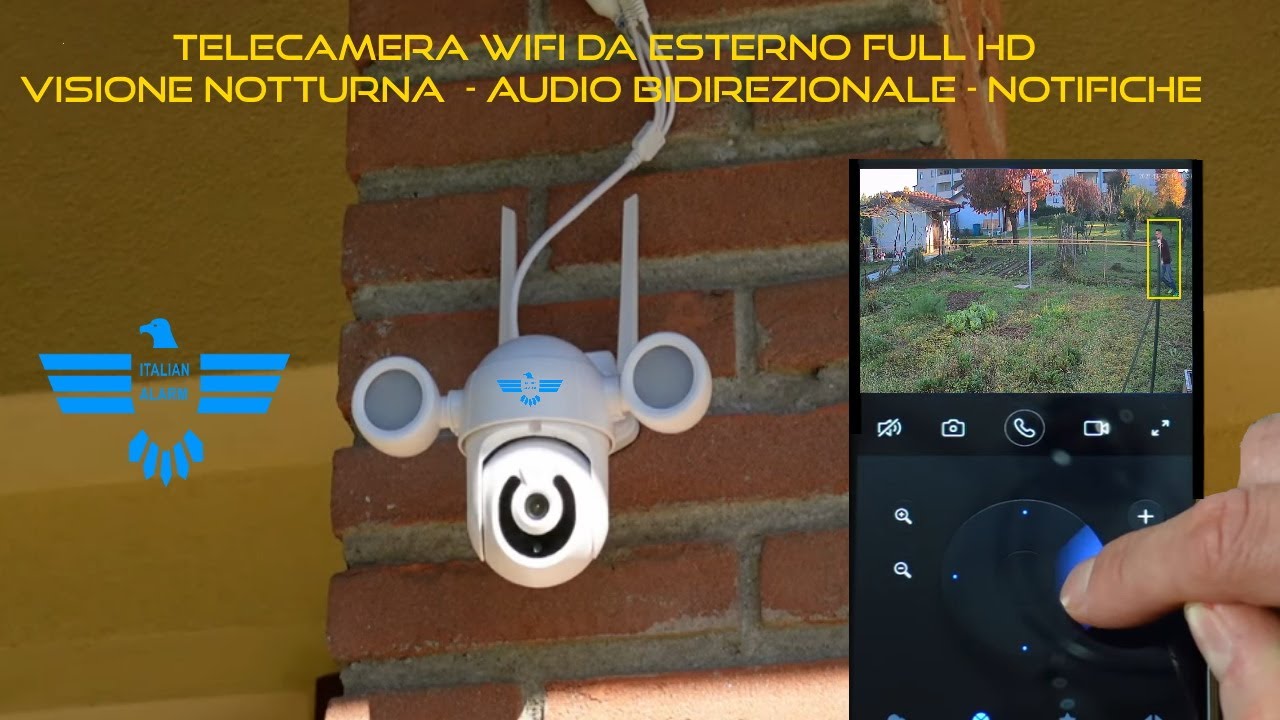 ITALIAN ALARM - Recensione  TELECAMERA da Esterno WiFi PTZ Motorizzata Visione Notturna a Colori