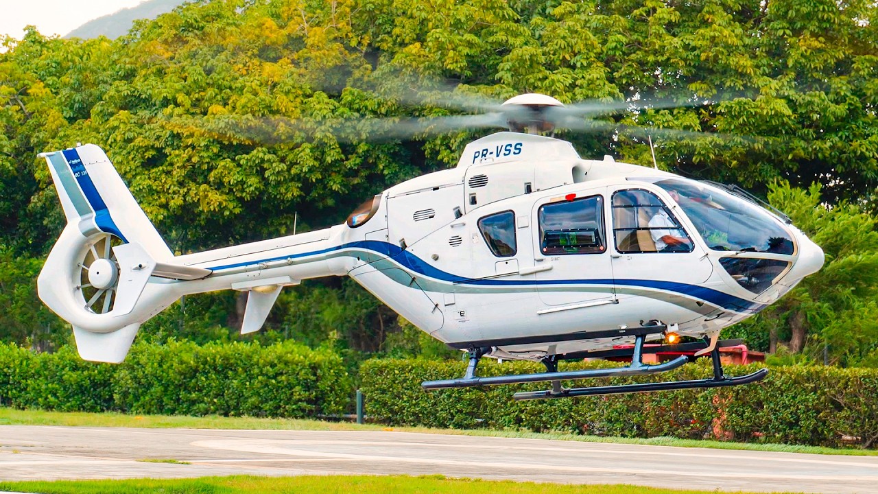 VIP Helicopters ACTION! Airbus H155 Dauphin & H145 D3 & H135 | Bell 429 | Robinson R44 and MORE!