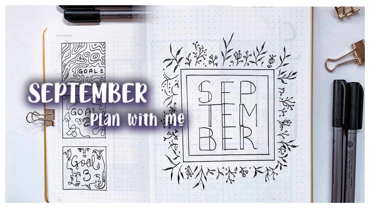 Bullet Journal: Boho & Minimal September spread