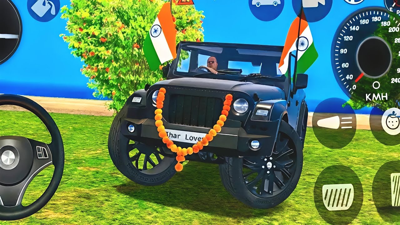Modified Mahindra Thar Car Games: Indian Cars (Gadi Wala Game) - Car Gam
