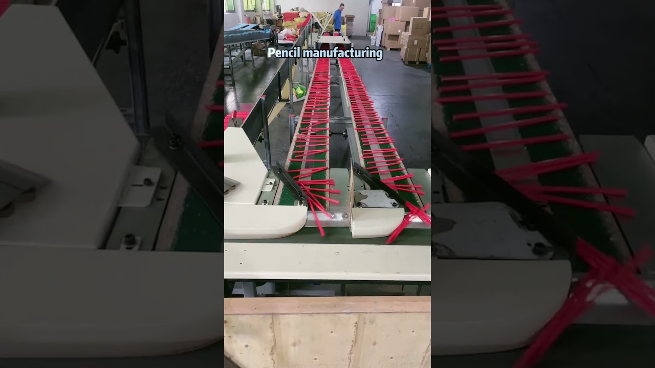 Pencil manufacturing✏️ #factory #manufacturing #pencil #usa #chinasupplier #assemblyline #machinery