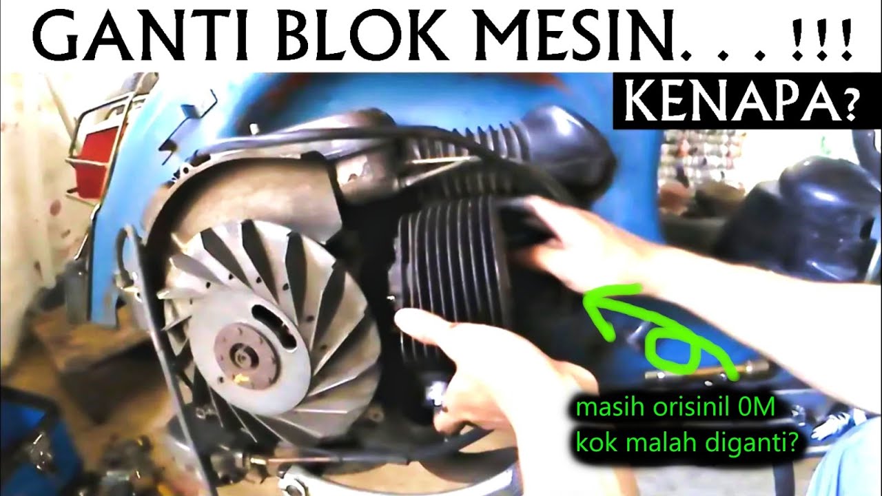 VESPA SUPER ORIGINAL GANTI BLOK CYLINDER!!