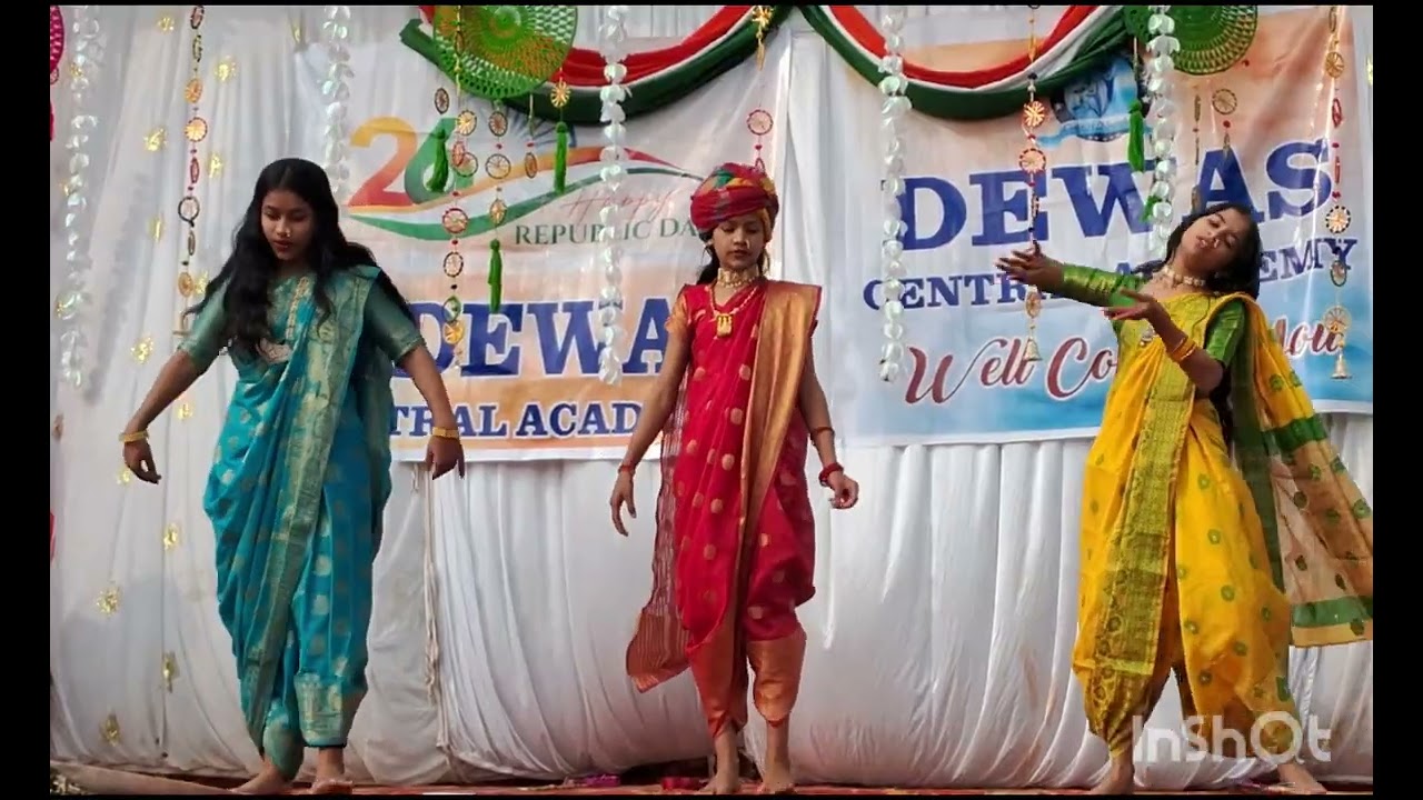 Aarambh hai prachand and ma bhavani song present on 77th Republic day girls performance #school