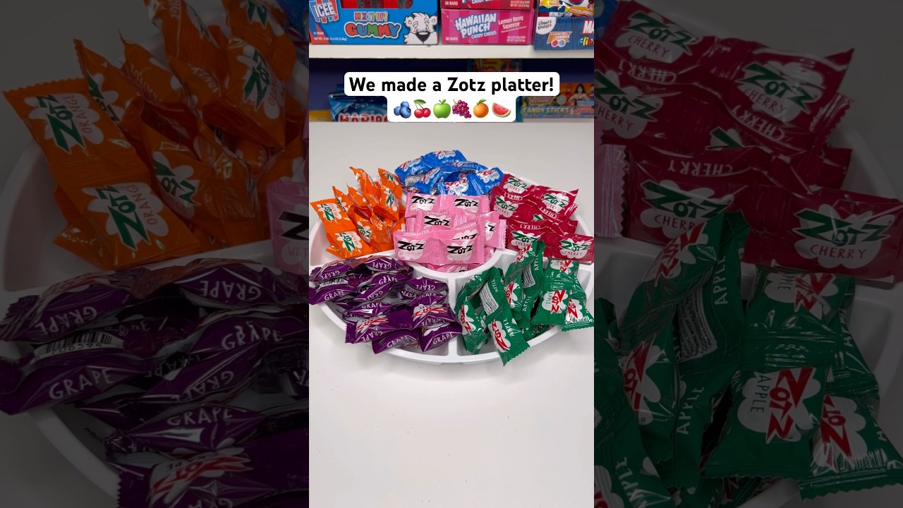 We made a Zotz platter! 🫐🍒🍏🍇🍊🍉 #zotz #candy #platter #nostalgic #candyshop #sweets #nostalgia