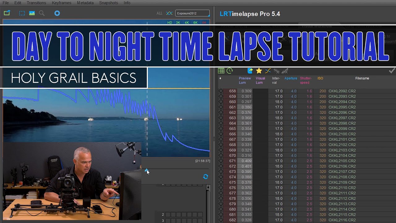Holy Grail Day to Night Time Lapse with Rhino Slider and LRTimelapse Review
