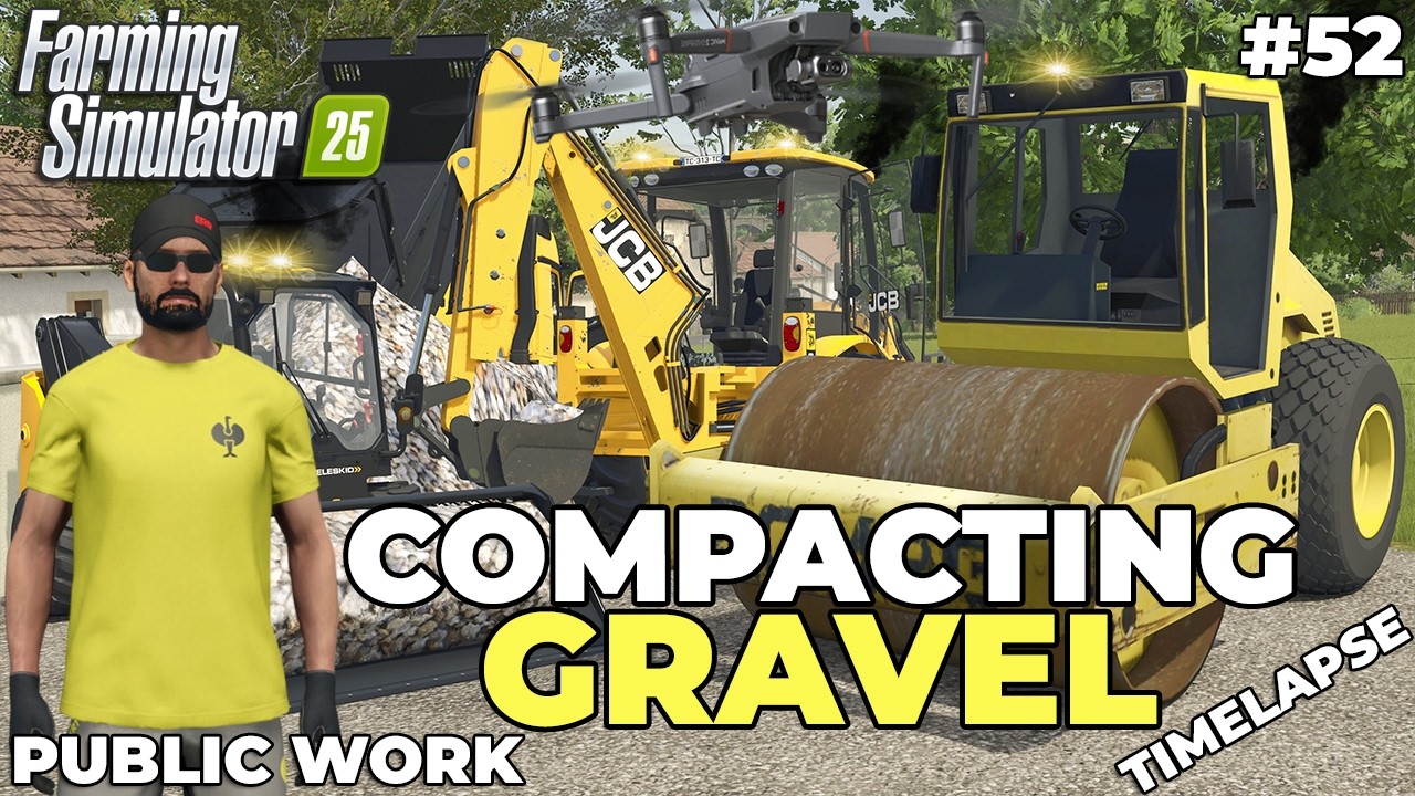 HEAVY EQUIPMENT IN ACTION - PREPARING ROAD FOR ASPHALT🚧 | PUBLIC WORK | Farming Simulator 25 | EP 52