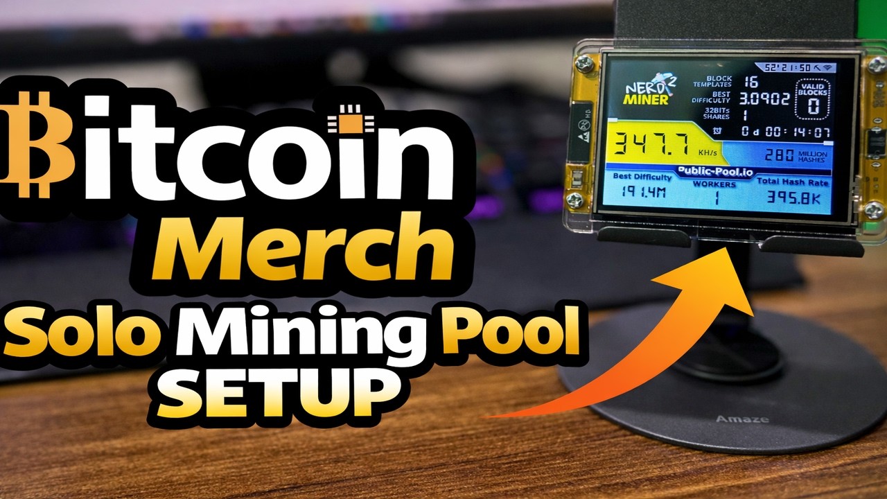 Gold Nugget Solo Bitcoin Miner FULL Setup on BitcoinMerch Lucky Pool | Mine BTC at Home!