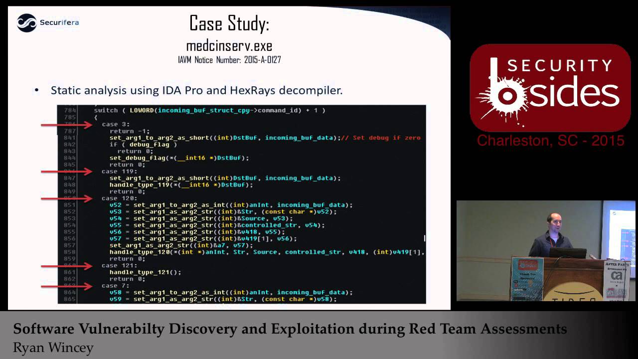 BSidesCHS 2015: Software Vulnerability Discovery and Exploitation During Red Team Assessments