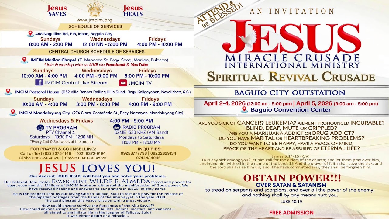 JMCIM Baguio City Live Streaming of WEDNESDAY MIDWEEK SERVICE | MARCH 18, 2026