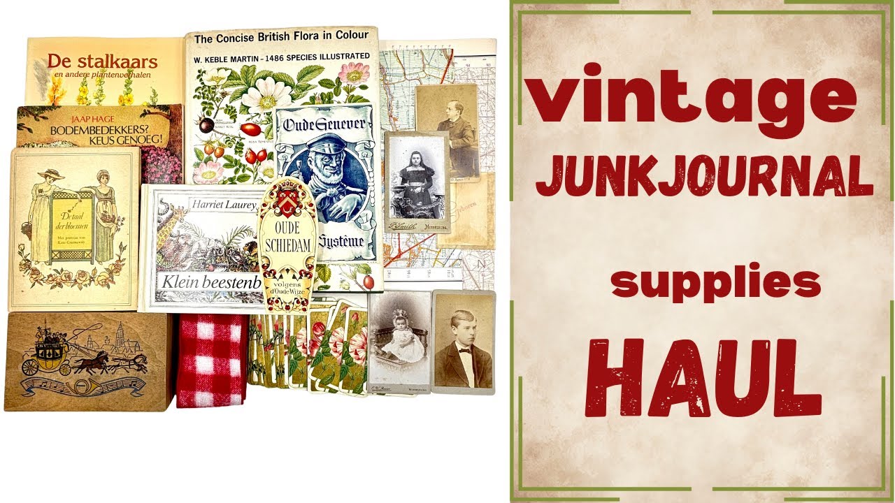 VINTAGE JUNKJOURNAL SUPPLIES HAUL & HAPPYMAIL SHARE  #junkjournalideas #papercraft