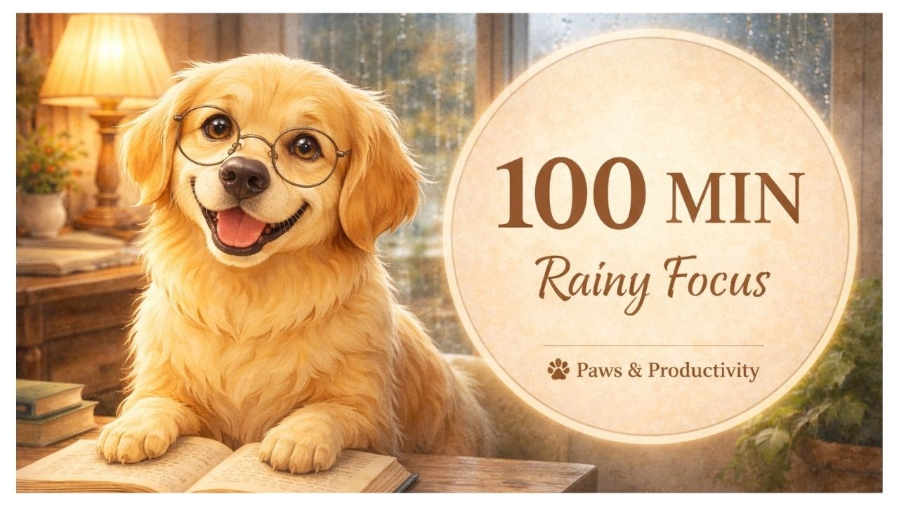 🌧️ 100 Minutes No Break Study Session | 𝓘𝓽’𝓼 𝓻𝓪𝓲𝓷𝓲𝓷𝓰 𝓸𝓾𝓽𝓼𝓲𝓭𝓮 | Cozy Deep Focus 📚✨