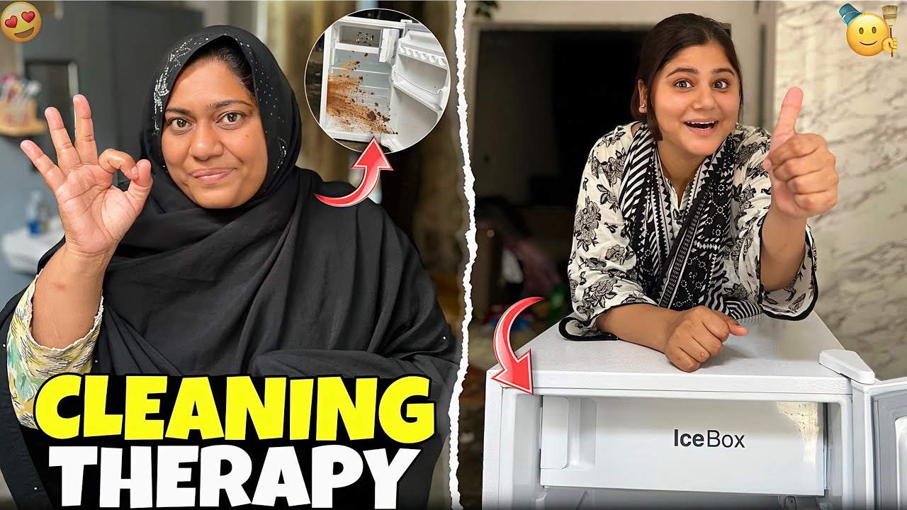 Mini Fridge Ki Cleaning Ne Thaka Diya😭🧺🧽| Meri Pehli Drawing Reveal Ki Aaj! 🖼️❤️