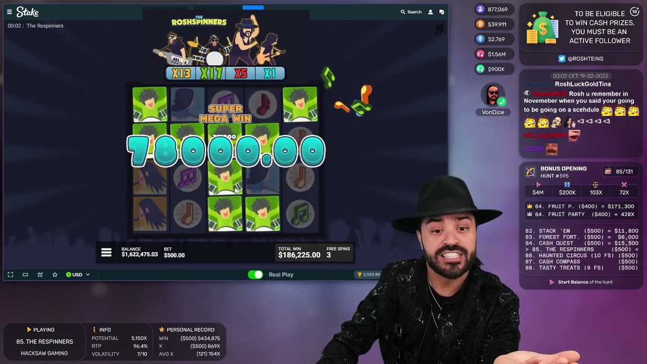 200K+ BIG WIN ON THE RESPINNERS BY ROSHTEIN