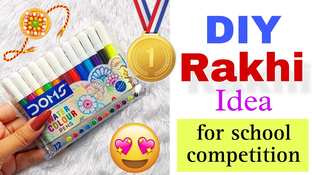 Diy rakhi making competition/rakhi making idea at home/easy rakhi making for school competition 2025