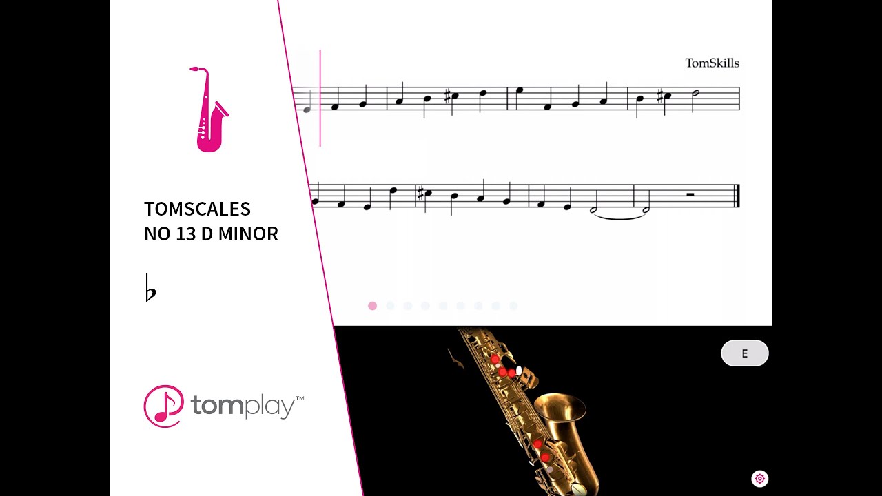 D Minor Alto Saxophone Scale (Sheet Music and Backing Track) 🎷