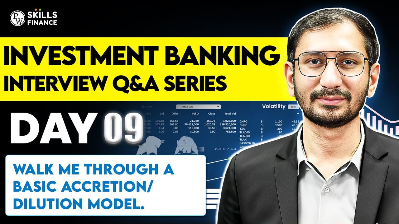 Day 9: Accretion/Dilution Model Explained : Investment Banking Interview Prep