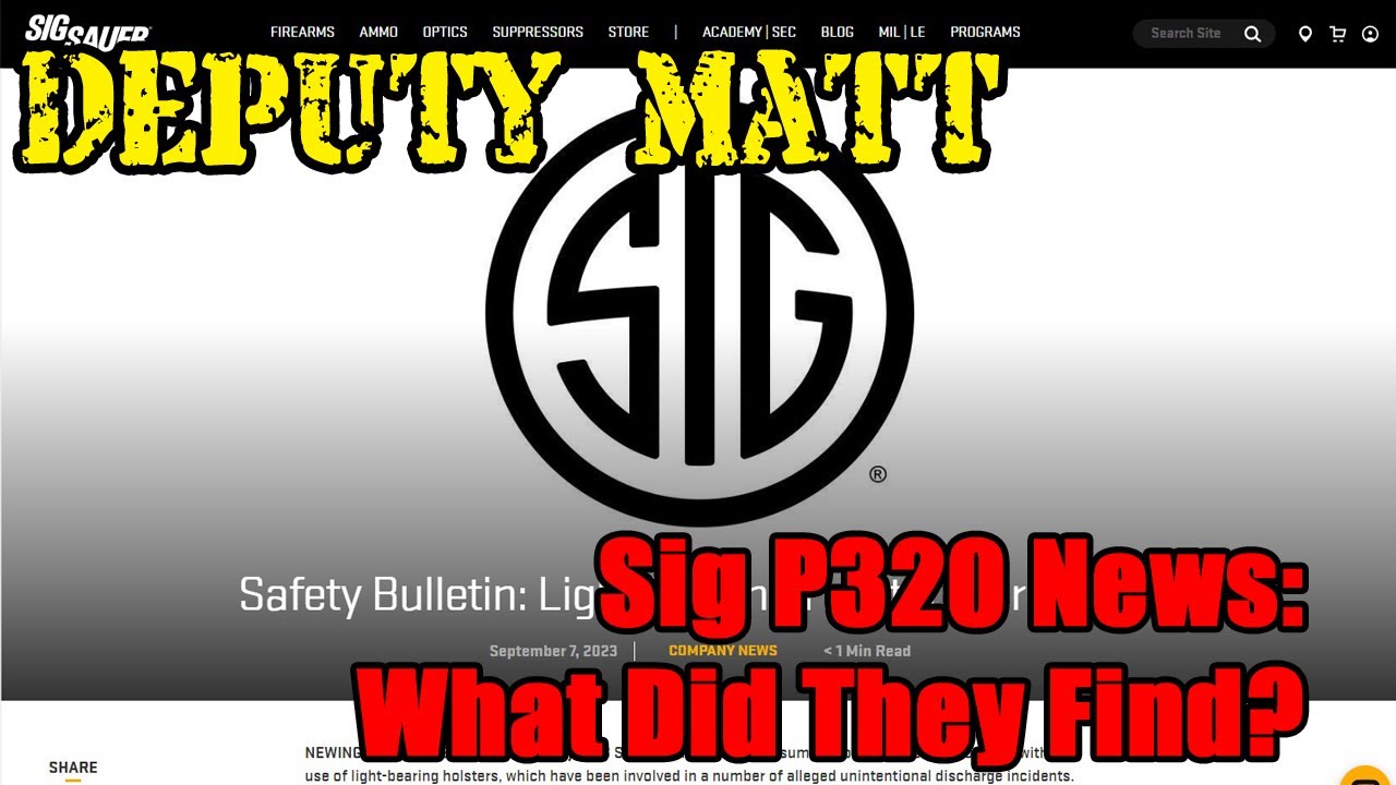Sig P320 Update - What Did They Find?