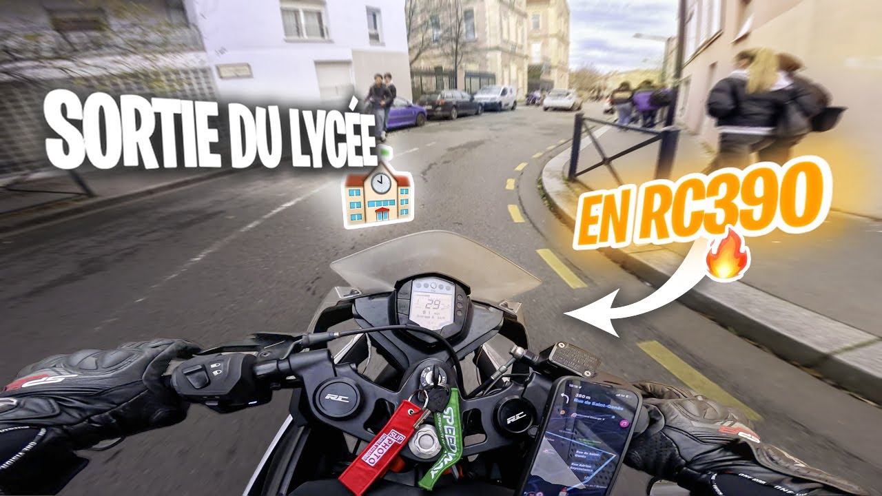 SORTIE DU LYCEE EN RC390 🏍️🎒