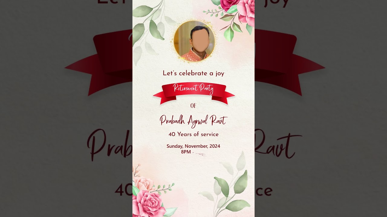 Retirement Party Invitation Video | 