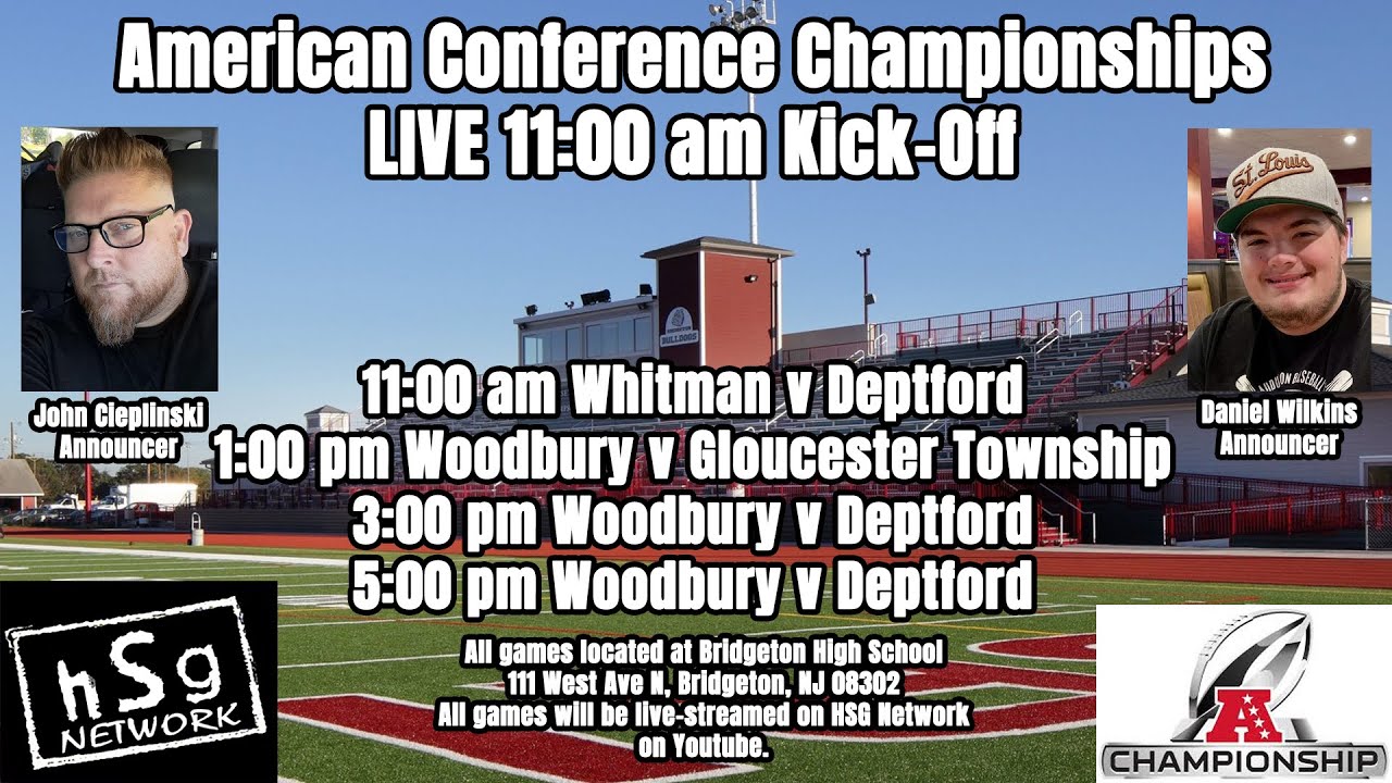 American Conference Championships LIVE! Saturday!