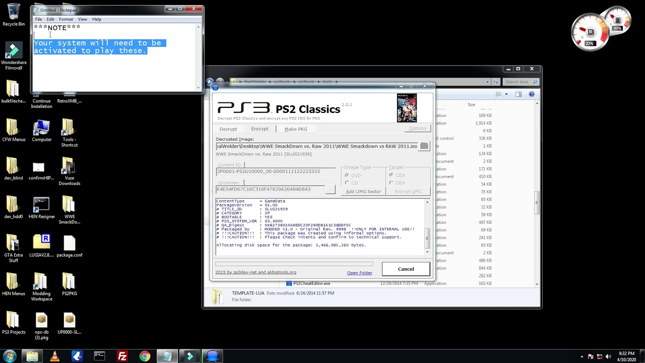 How to make PS2 Package files with PS2ClassicsGUI for PS3. (HEN) *****Check Description*****
