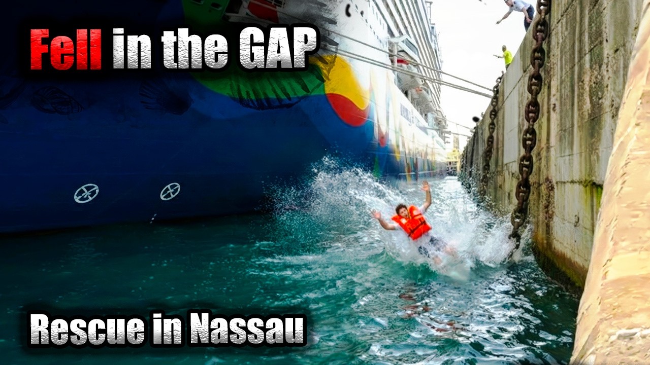 Man Falls Between Cruise Ship and Dock: Rescue in Nassau | Norwegian Encore