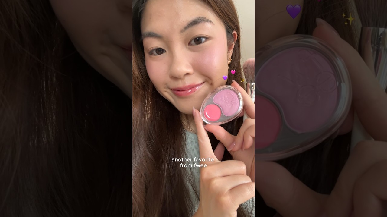 Fwee Mellow Dual Blush in💜Fall in Highkey💖 #kbeauty #ugc  #trendingmakeup #viralreels #fwee