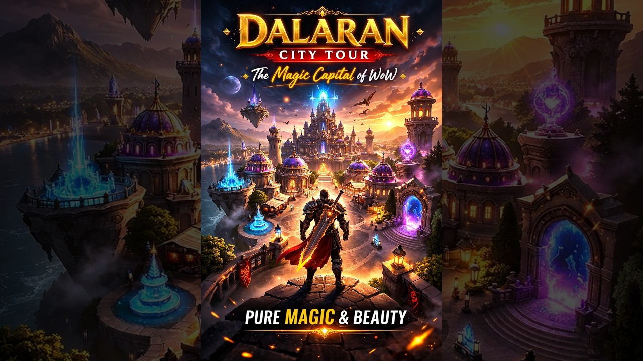 Dalaran City Tour ✨ The Most Magical City in WoW? #Shorts