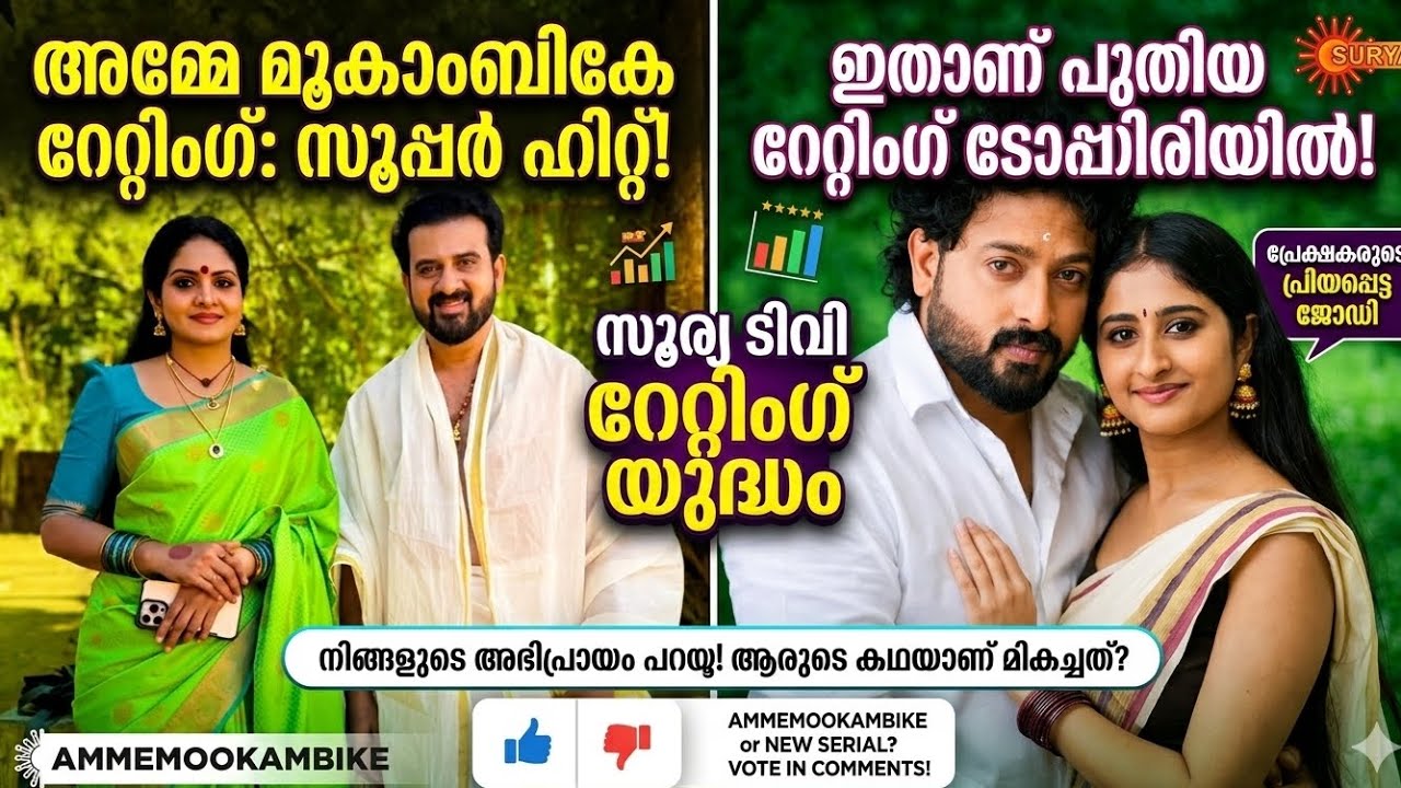 സൂര്യ ടിവിയിലെ വമ്പൻ അട്ടിമറി! ഒന്നാം സ്ഥാനത്ത് | Surya TV Serial Ratings This Week | TRP Report