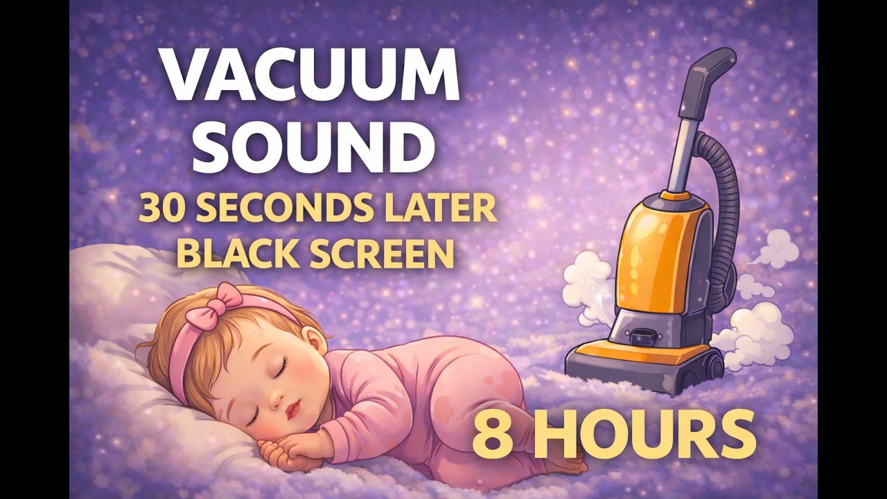 Vacuum Sound for Baby Sleep 🍼 | 8 Hours #babysleep #vacuumsound #whitenoise