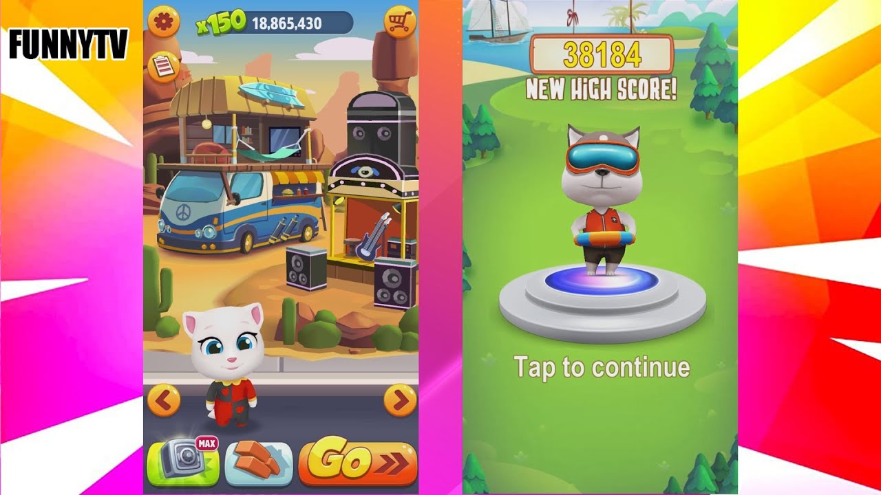WHO IS THE BEST? Talking Tom Gold Run VS Talking Dog Puppy Surfs Runner