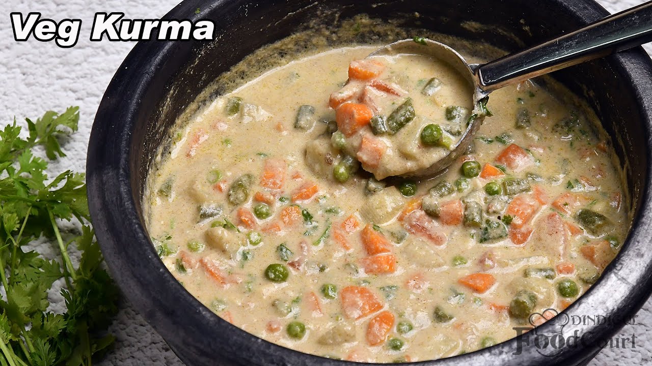 Veg Kurma Recipe/ Tasty vegetable Kurma/ White Kurma