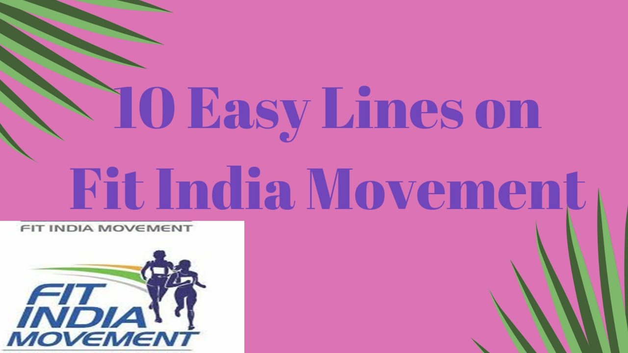 10 Easy Lines on Fit India Movement in English