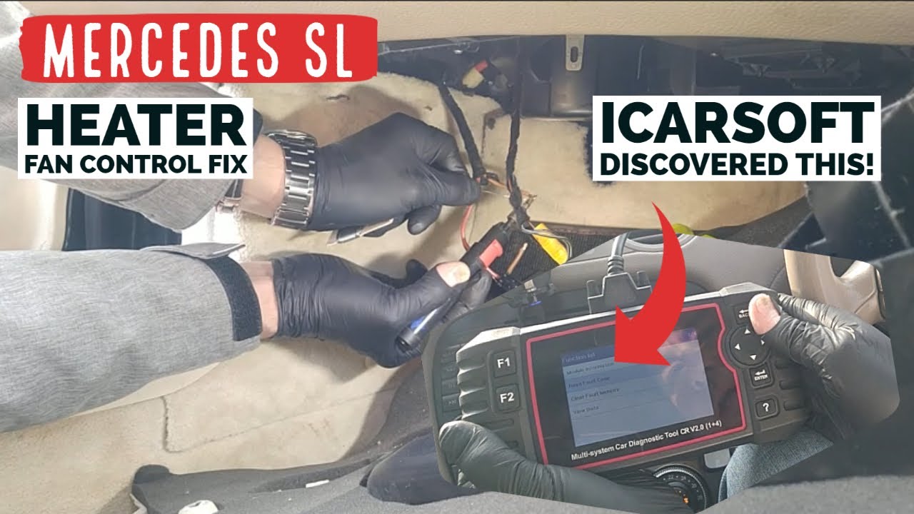 Mercedes SL Heater Blower Control Fix with iCarsoft
