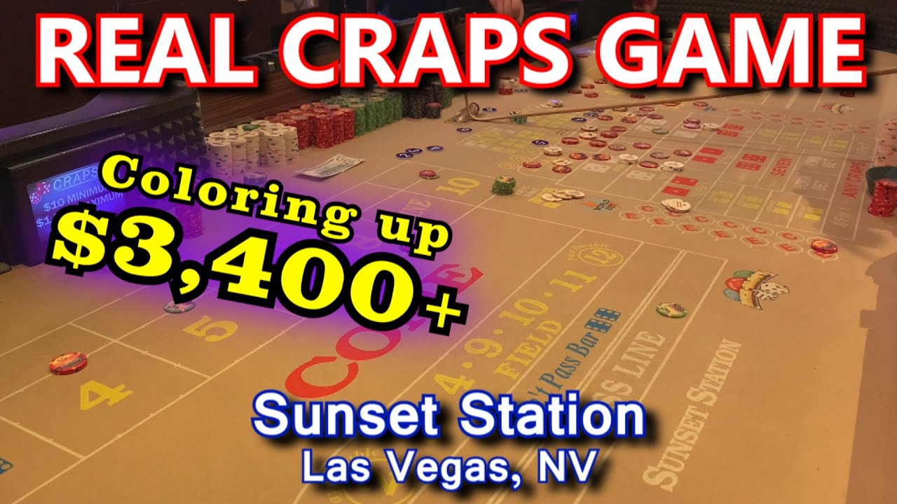 PLAYERS COLOR-UP BIG! - Live Craps Game #52 - Sunset Station, Las Vegas, NV - Inside the Casino