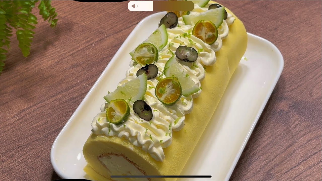 Refreshing Lemon Curd Swiss Roll | Perfect After Heavy Meals!#CakeRollRecipe#HomeBaking#EasyBaking