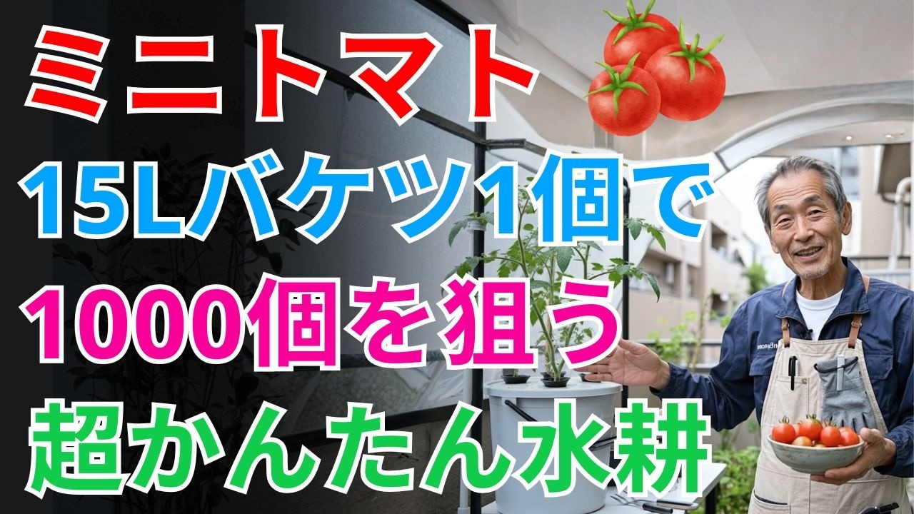 【絶対失敗しない】【99％が見落とす落とし穴】15Lバケツで1000個超えを狙う！ミニトマトが爆増する「4つの数値」と14日リセット水耕を今すぐ確認。【水耕栽培】【ミニトマト】【大量収穫】