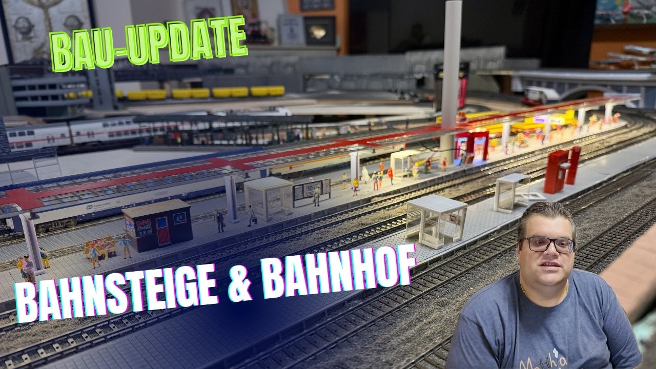 Update zum Bau meiner Märklin H0 Anlage | Bau der Bahnsteige & Bahnhof auf zwei Ebenen