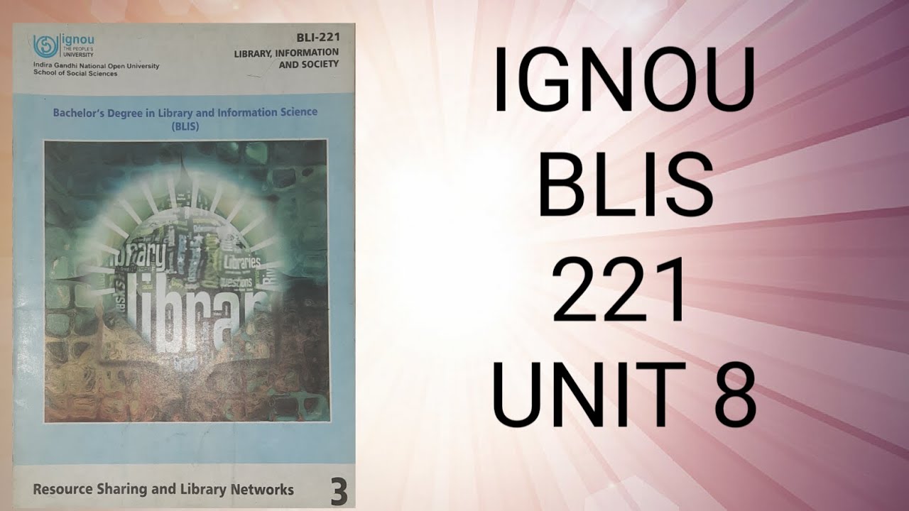 Resource Sharing - IGNOU BLIS - 221 Unit 1
