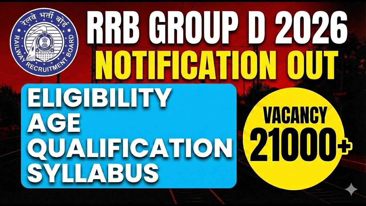 Railway Group D 2026 Notification OUT | Railway Group D Exam Date | RRB Railway Group D 2026