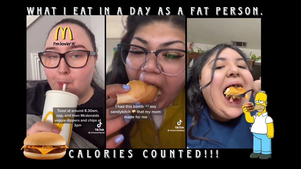 “WHAT I EAT IN A DAY AS A FAT PERSON”| CALORIES COUNTED. COMPILATION. PART 2. 🍟