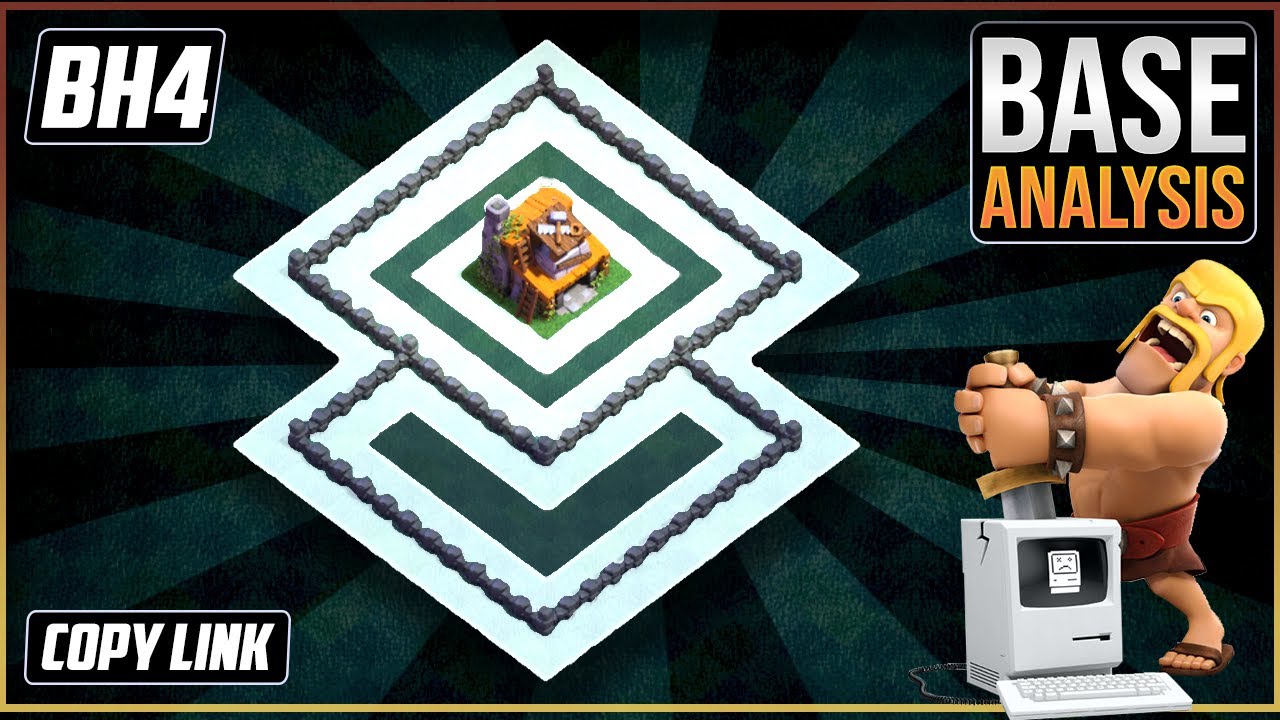 THE BEST BH4 TROPHY[defense] Base 2021!! Builder Hall 4 Trophy Base Design with Copy Link - COC
