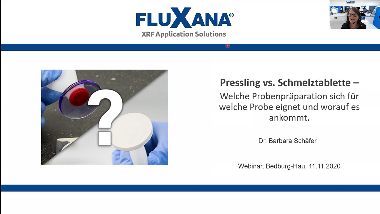 FLUXANA Webinar Pressling vs. Schmelztablette vom 11. November 2020